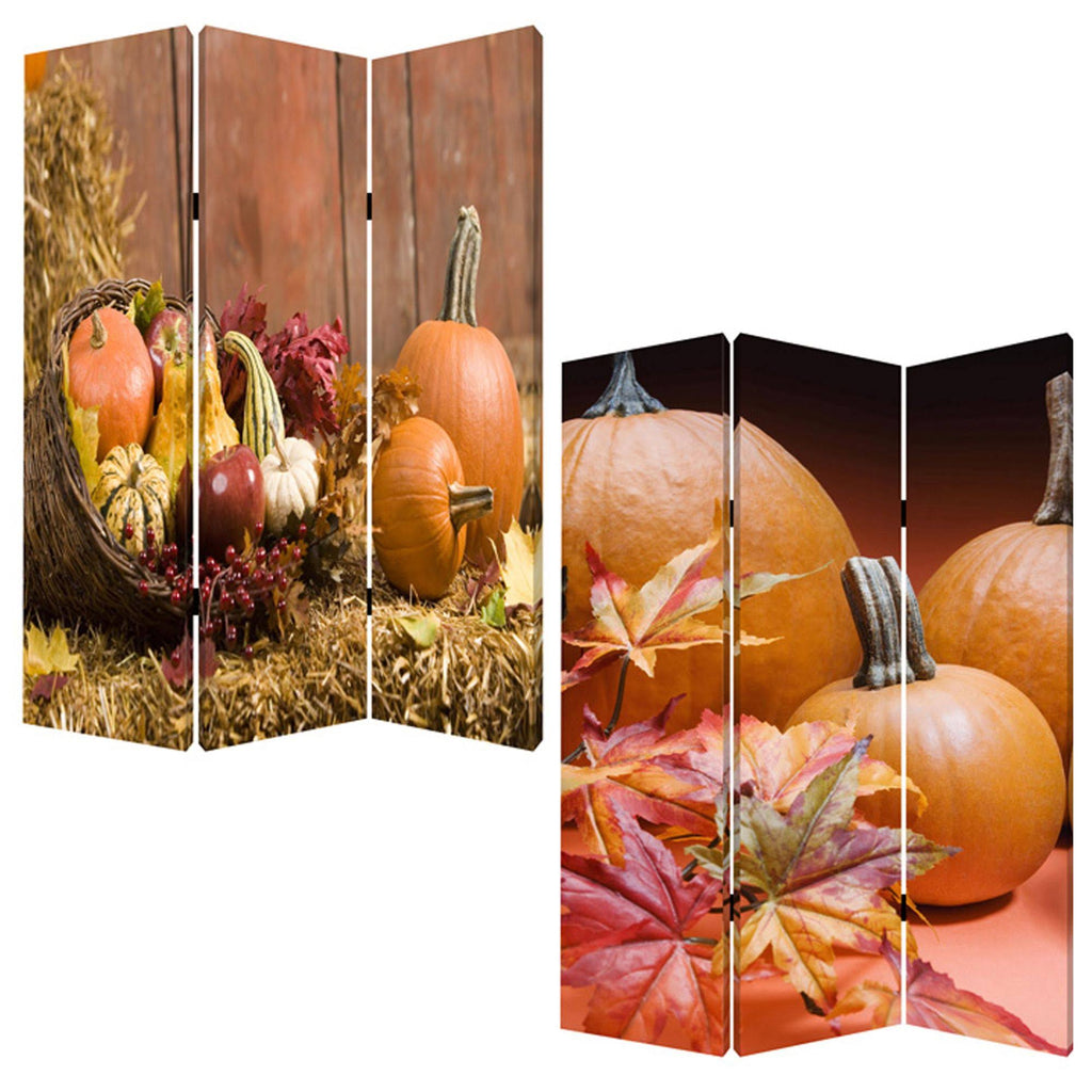 Multi Color Wood Canvas Harvest Screen S920241