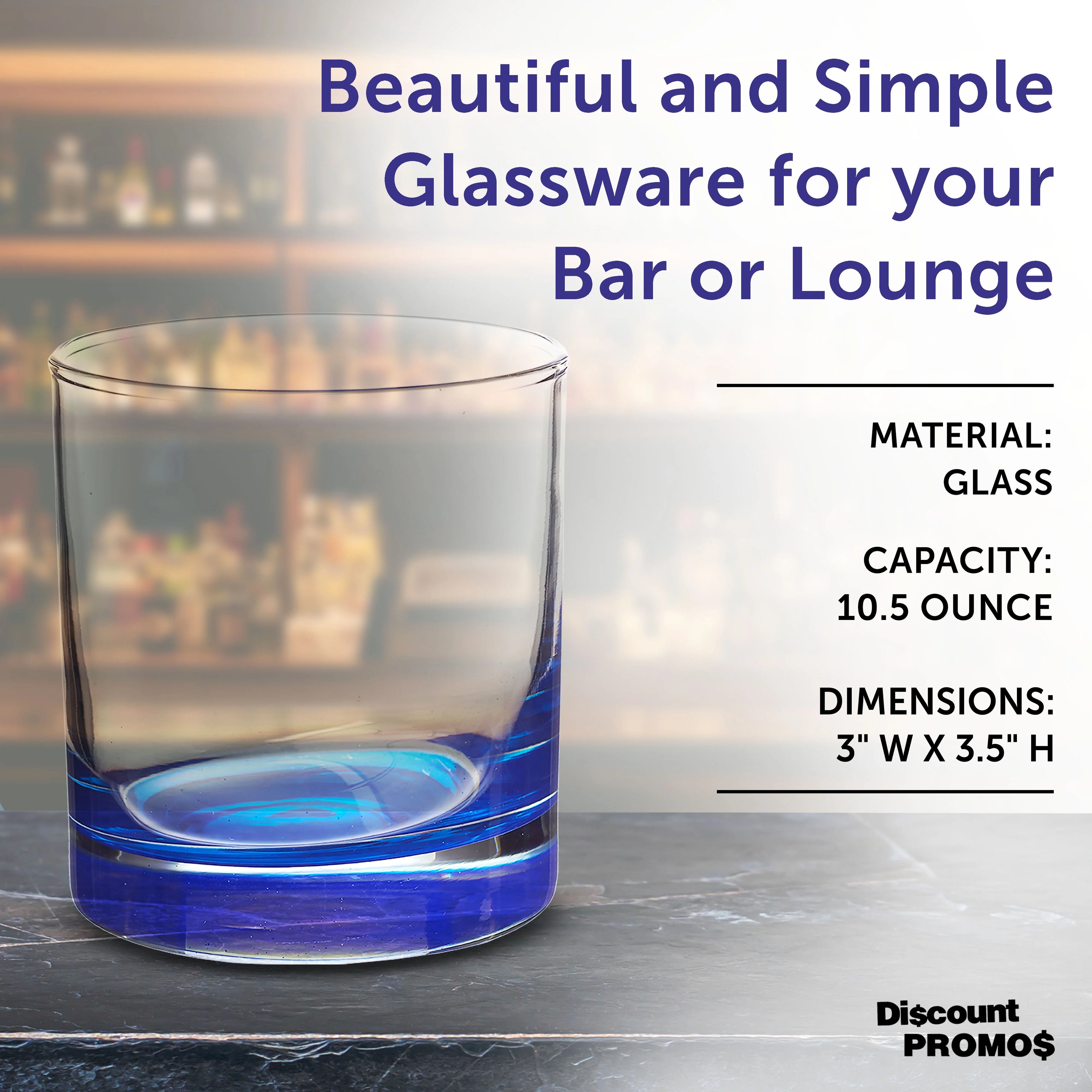 Blue 10.5 oz Whiskey Glass Set of 12 N210