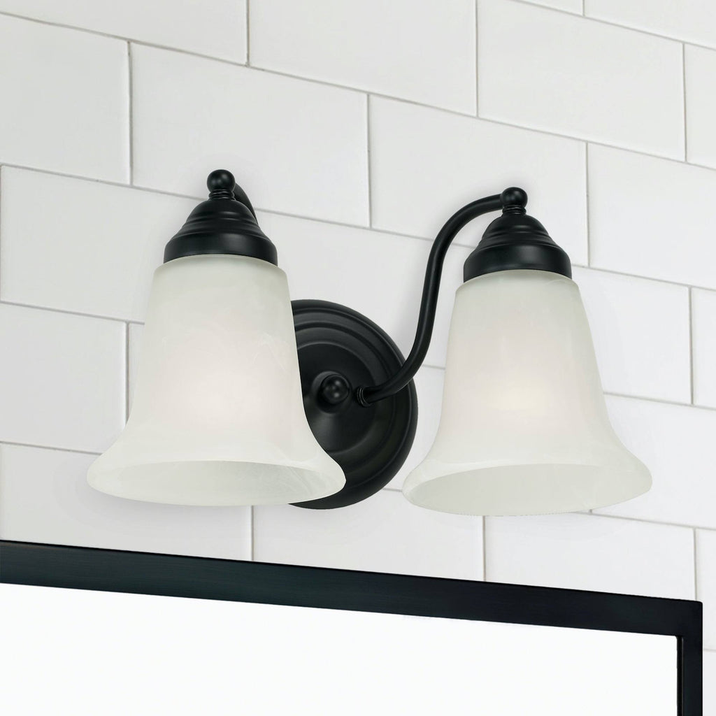 2 Light Vanity Matte Black F36796