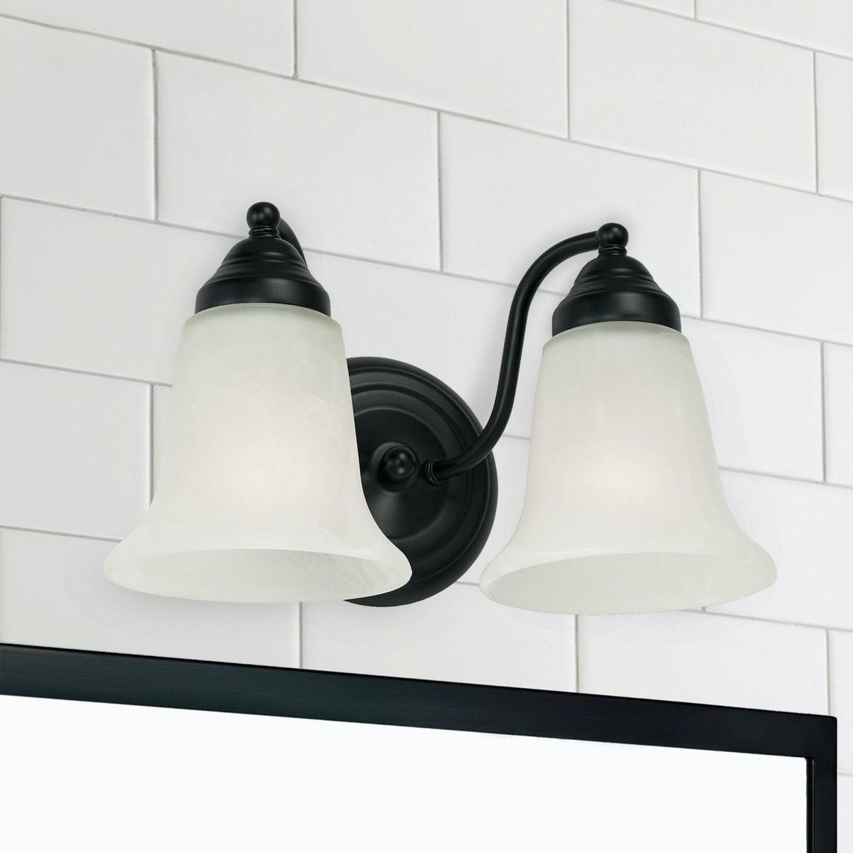 2 Light Vanity Matte Black F36796