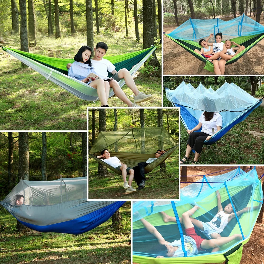Camping Hammock with Mosquito Net and Tree Straps R151089