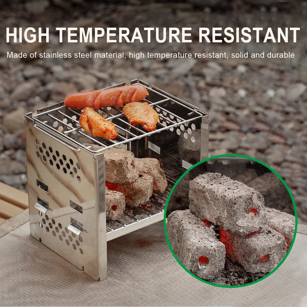 Stainless Steel Wood Burning Stove D8956