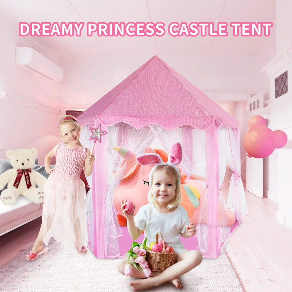 Castle Princess Tents with Lights, Kids Tents for Indoor and Outdoor Play Z181