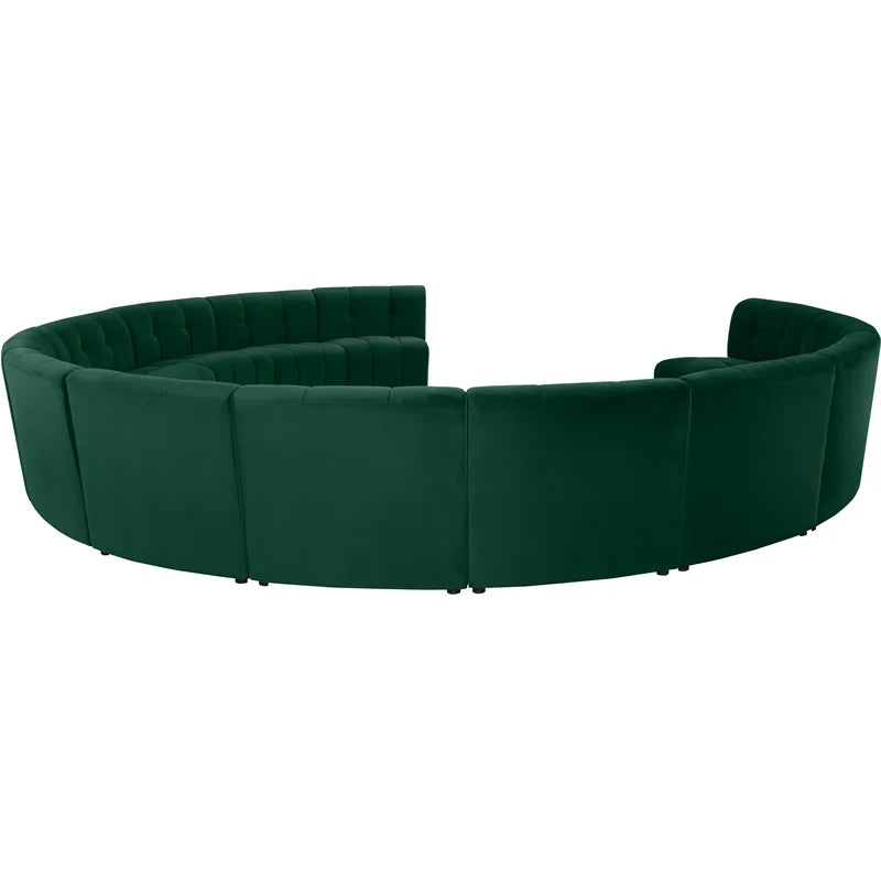 Green Velvet Sectional Sofa G68608
