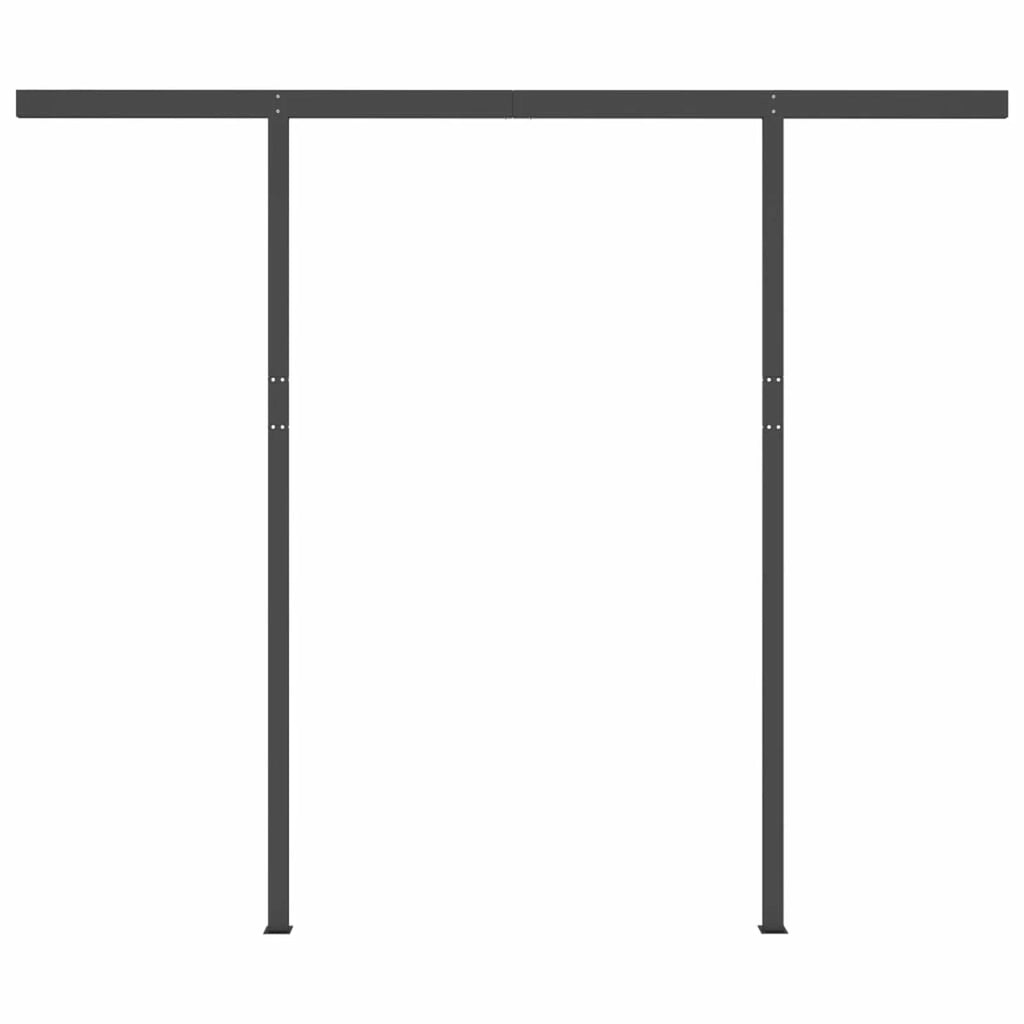 Cream Manual Retractable Awning with LED 118.1"x98.4" A6923