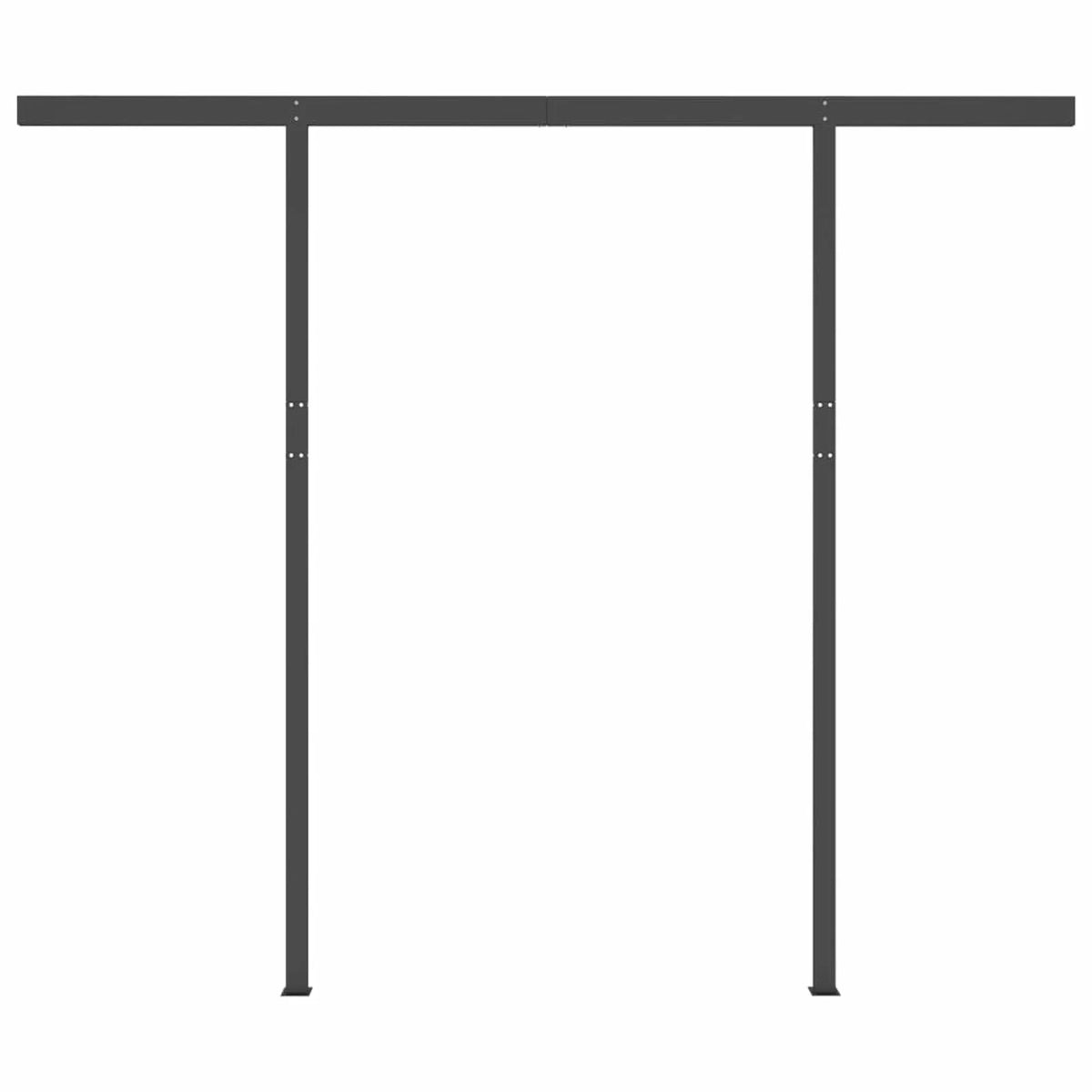 Cream Manual Retractable Awning with LED 118.1"x98.4" A6923