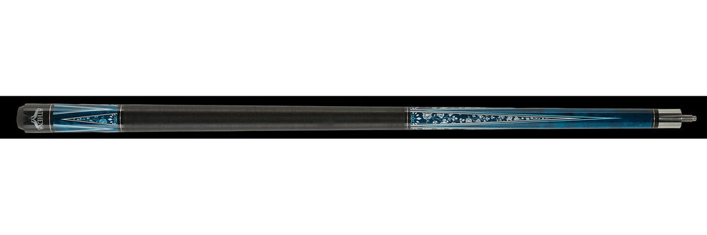 21 oz Athena Blue with White Roses Pool Cue G156622