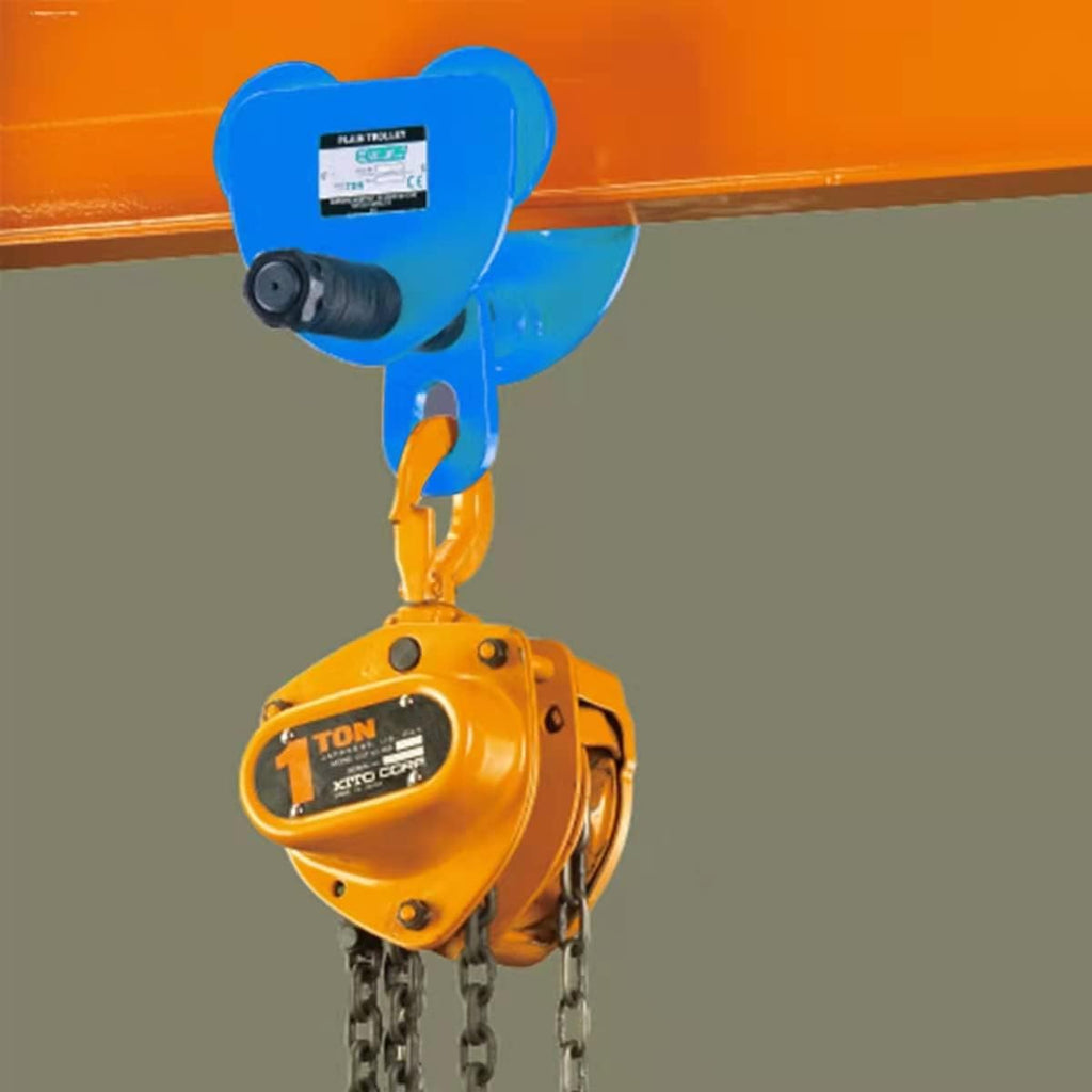 Heavy Duty Push Beam Trolley, 4400LBS Capacity, 3-6.5 in Adjustable Flange I1062