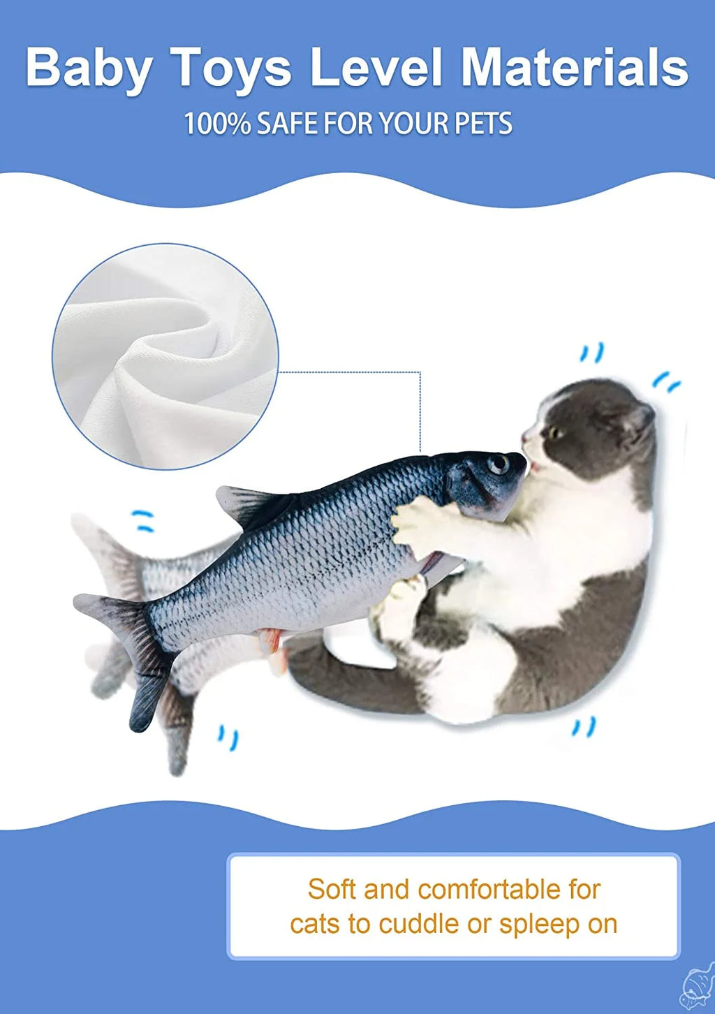 Electric Flopping Fish Cat Toy V250