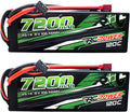 14.8V 7200mAh 4S 120C Hard Case Lipo Battery with T Plug (2Packs) W755360