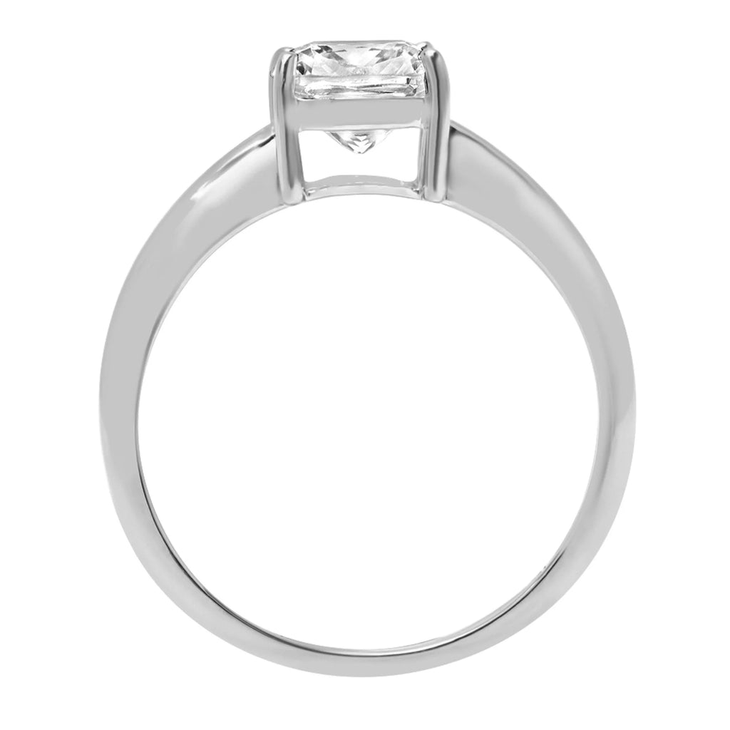 2.5ct Cushion Cut Simulated Alexandrite 18k White Gold Ring Size 3.75 S8381