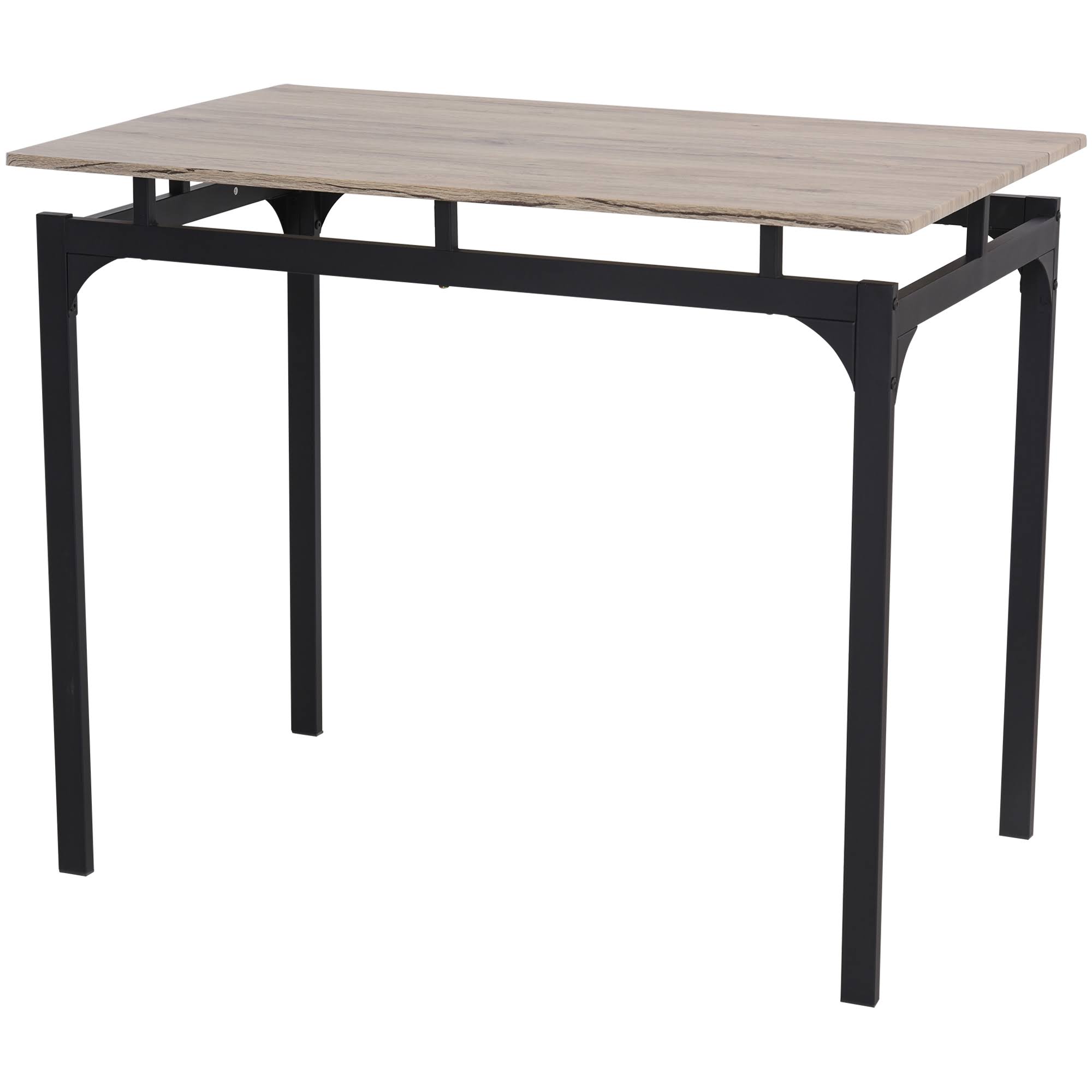 5 Piece Kitchen Table and 4 Stools Dining Set with Metal Legs N7102