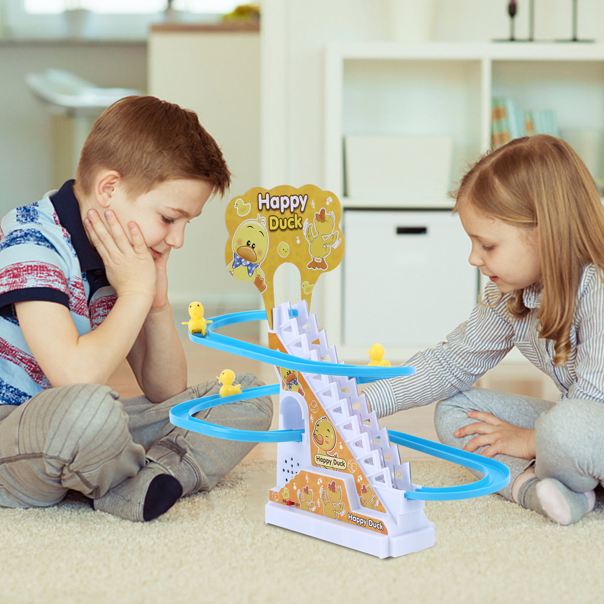 Duck Roller Coaster Toys 4 Pieces Educational Toys with Race Track M3427