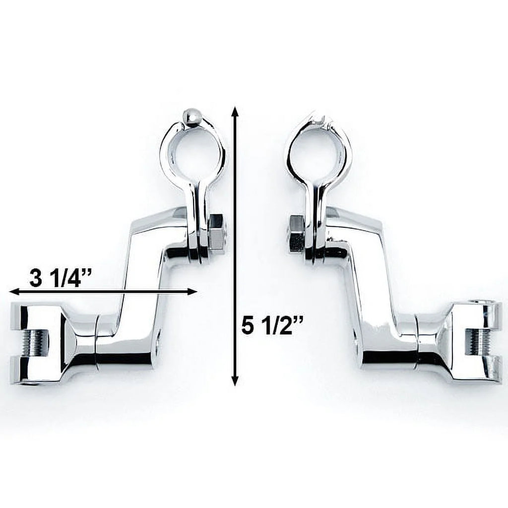 Chrome Engine Guard Foot Peg Clamps C183