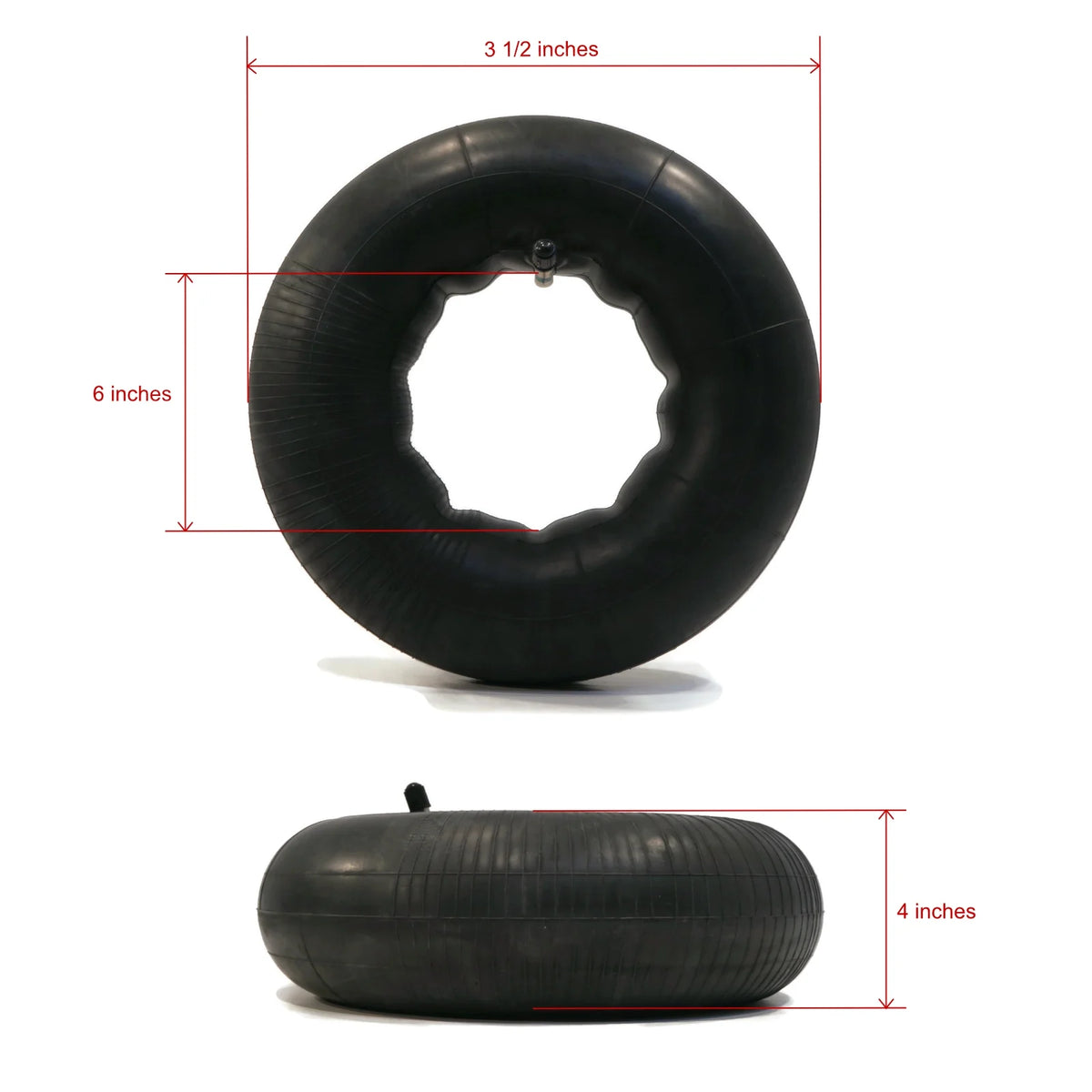 2 Tire Inner Tubes 4.00x6 TR13 Straight Valve Stem M8714