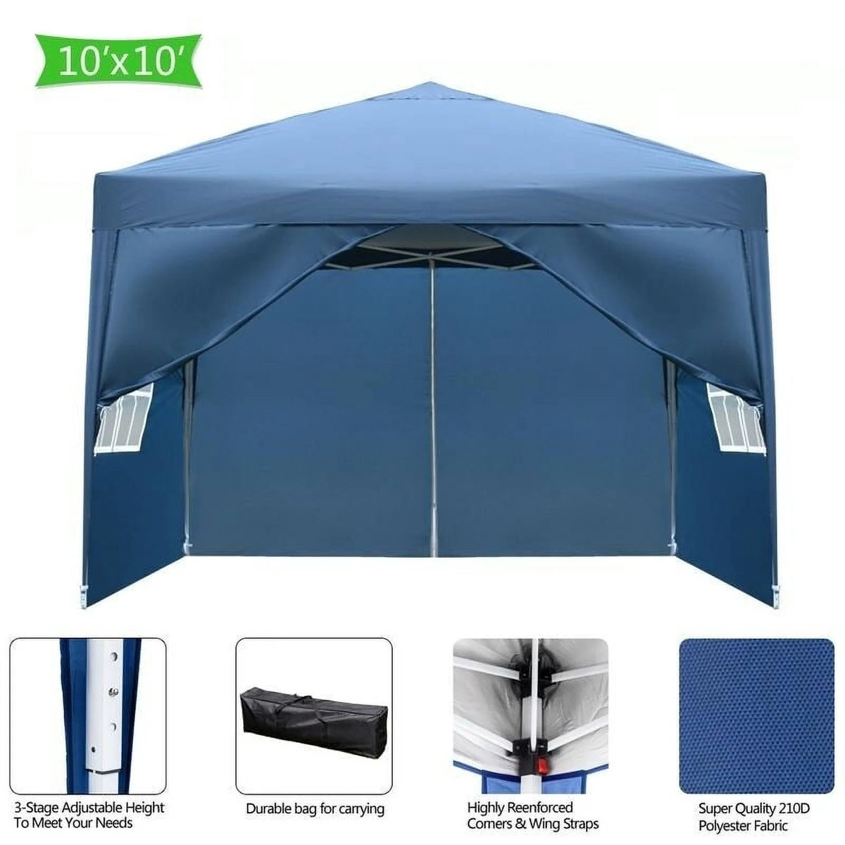 3 x 3m Waterproof Folding Tent White X442163