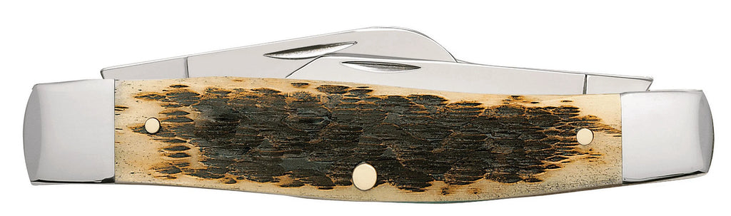 Smooth Jigged Amber Bone Stockman Knife X289162