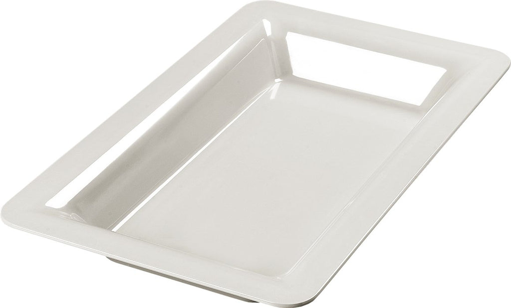 White Melamine Full Size Food Pan, 4 qt Capacity, Case of 6 D58620