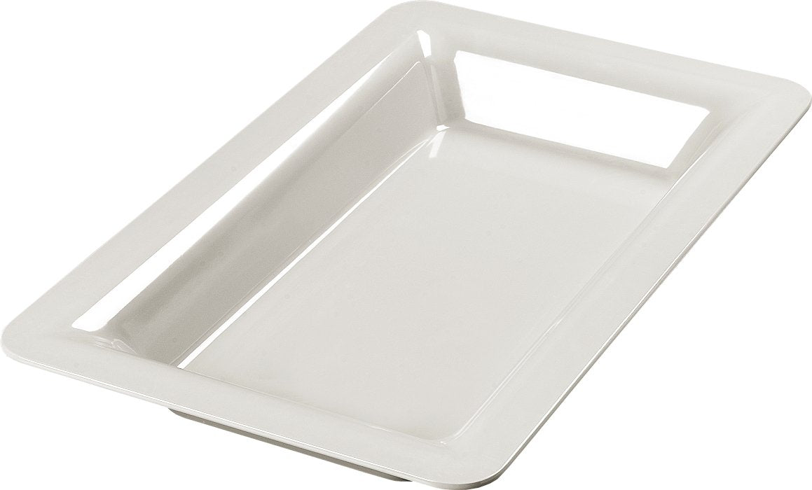 White Melamine Full Size Food Pan, 4 qt Capacity, Case of 6 D58620