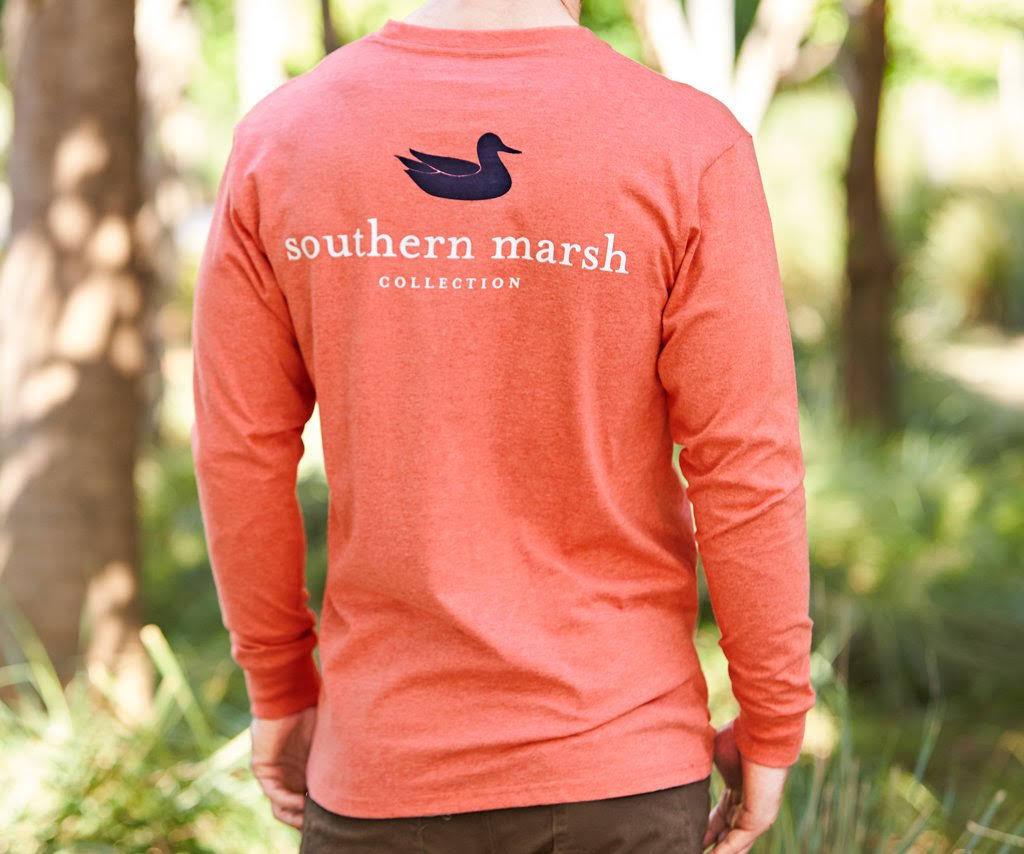 Washed Red Long Sleeve Tee P22411