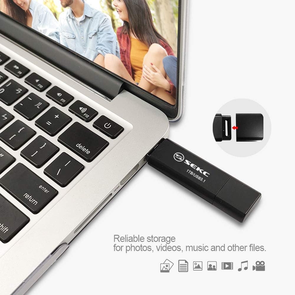 1TB USB 3.1 Flash Drive, Black F940434