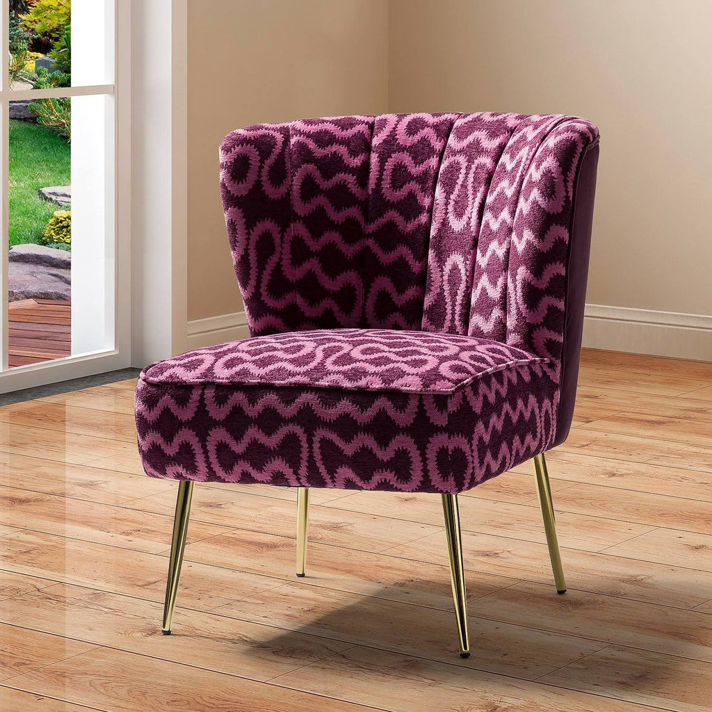 Purple Tufted Side Chair C895