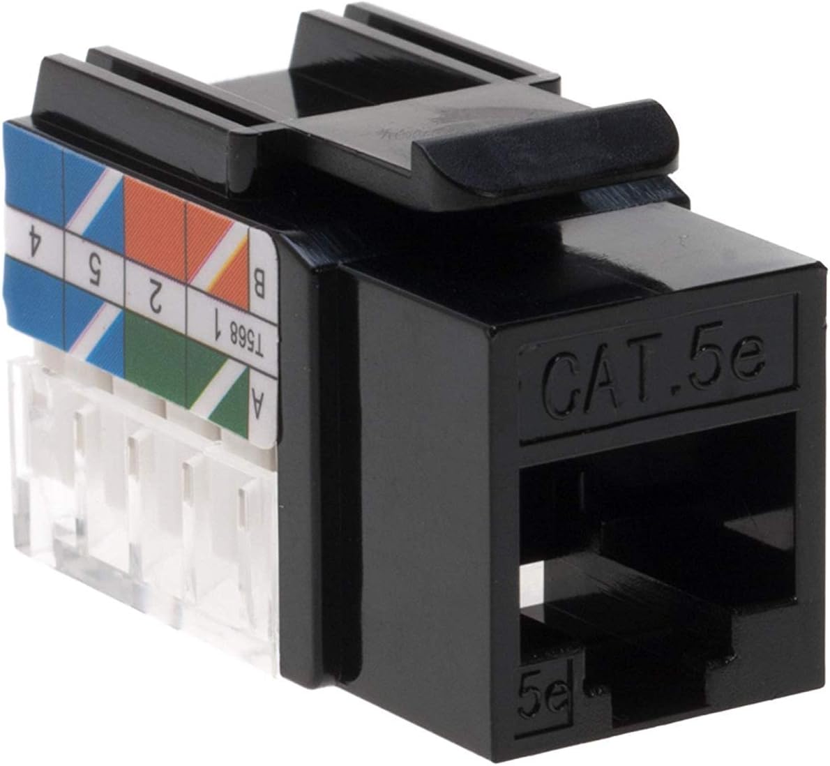 Cat5e RJ45 Punch-Down Keystone Jack Black (50) B513