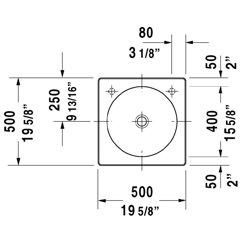 White Above-Counter Basin D6922