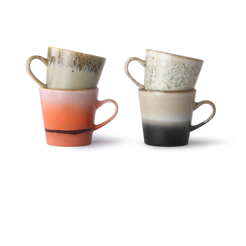 Set of 4 Multicoloured Mugs V480