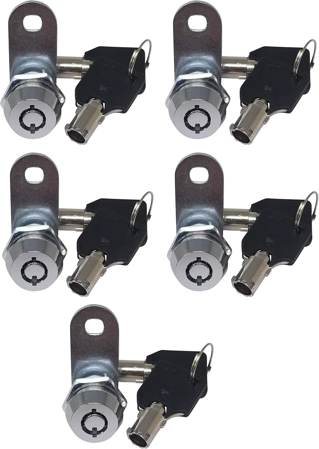 5/8 Inch Chrome Tubular Cam Lock, Pack of 10 A9129