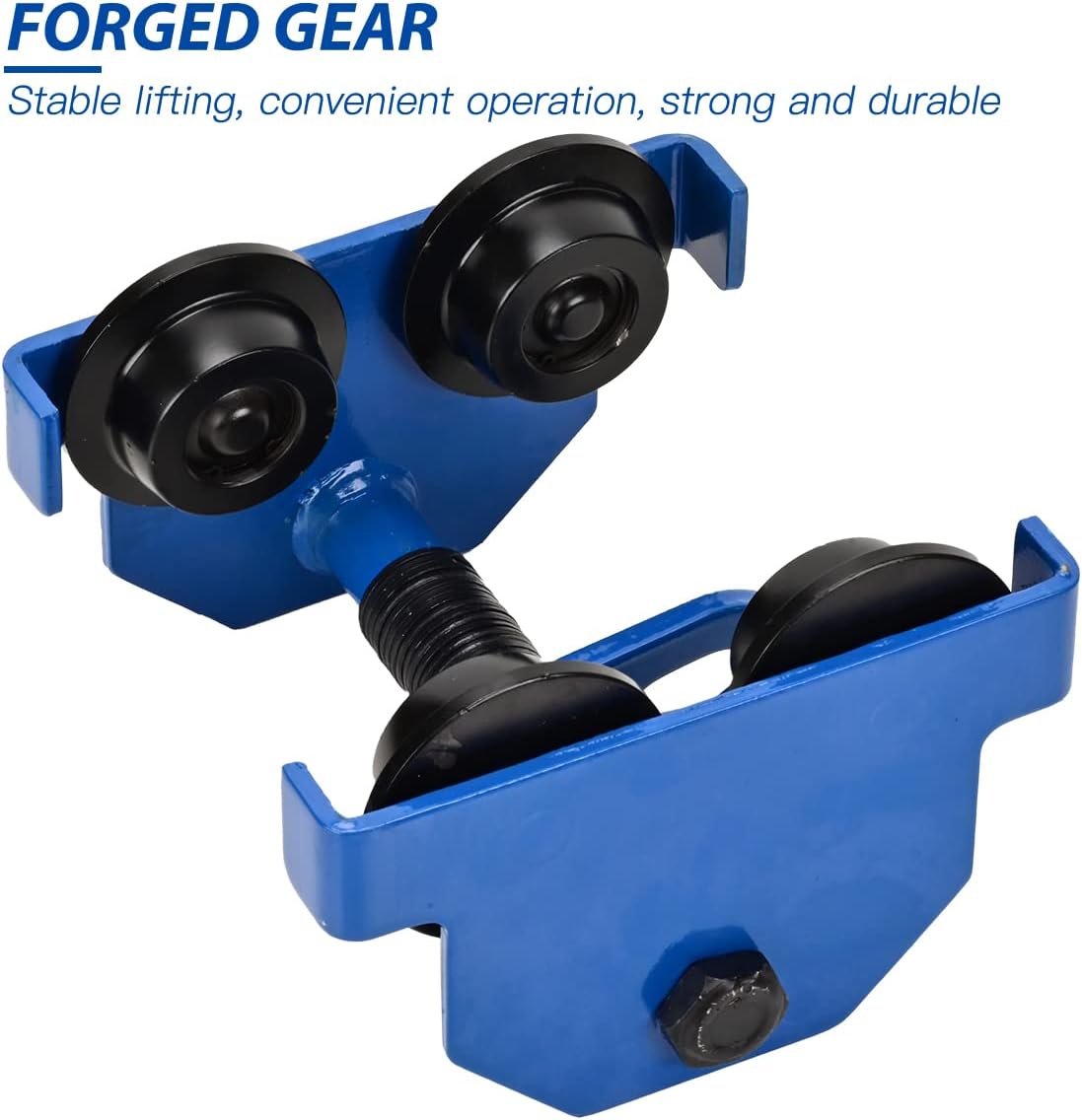 Heavy Duty Push Beam Trolley, 4400LBS Capacity, 3-6.5 in Adjustable Flange I1062