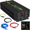 1500 Watt 12V DC to 110V AC Pure Sine Wave Power Inverter with 4 AC Outlets and Remote Control H7877