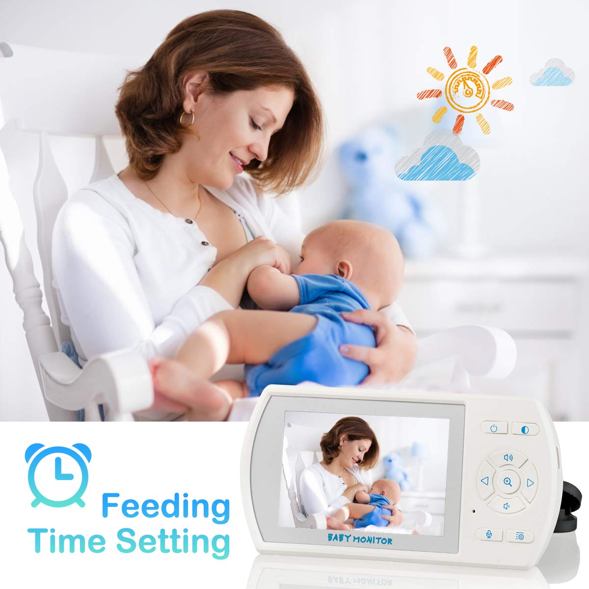 3.5'' LCD Video Baby Monitor with Night Vision X34207