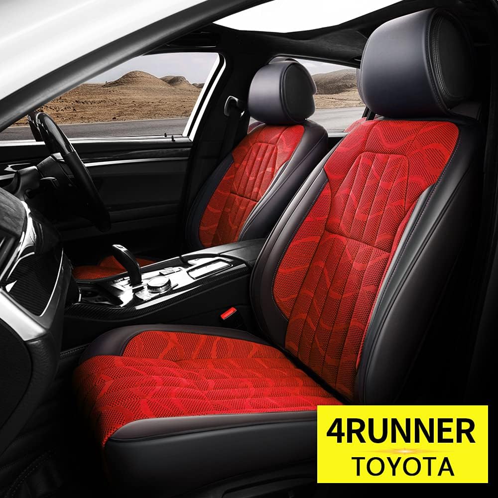 Black Faux Leather Car Seat Covers for Toyota 4Runner O9853