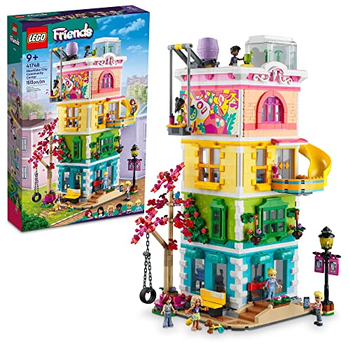 LEGO Friends Heartlake City Community Center 41748 Building Toy Set, 6 Mini-Dolls, Pet Dog C7145