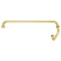 Satin Brass 18x22 Towel Bar with 6x22 Pull Handle Combination Set Shower Door Hardware T724036