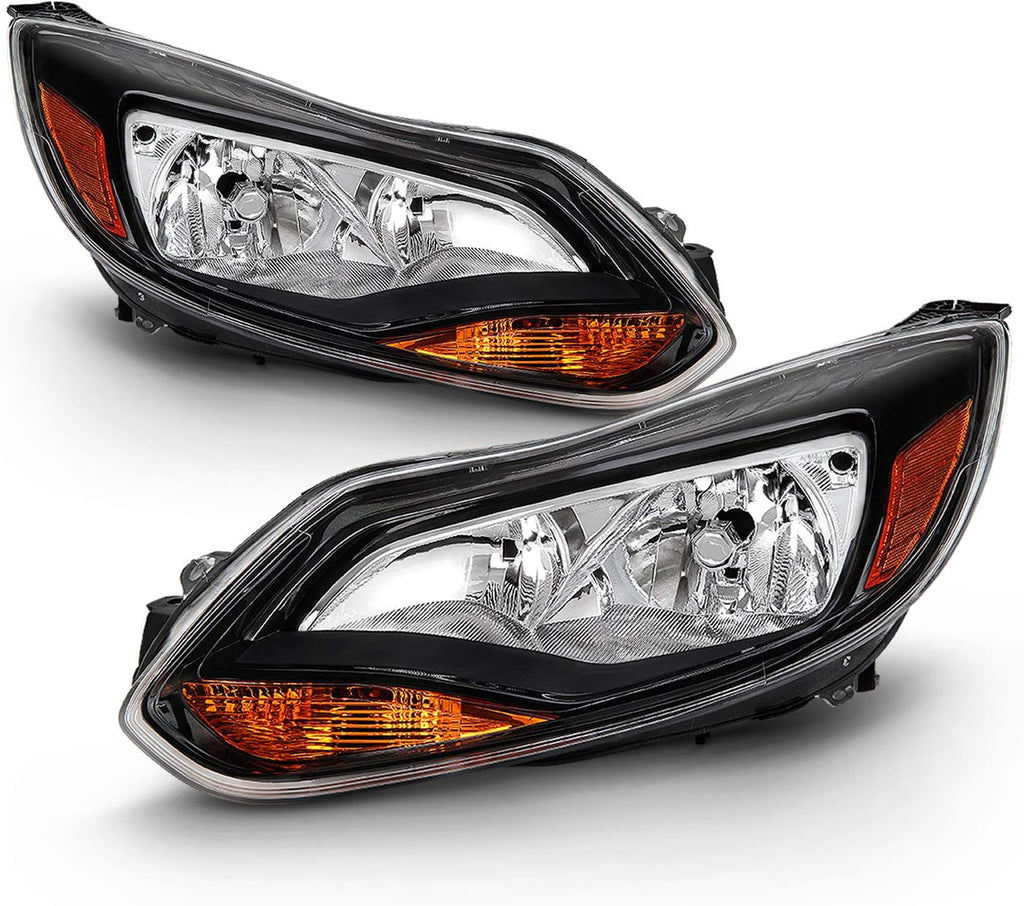 Black Trim Halogen Headlights Pair K57681