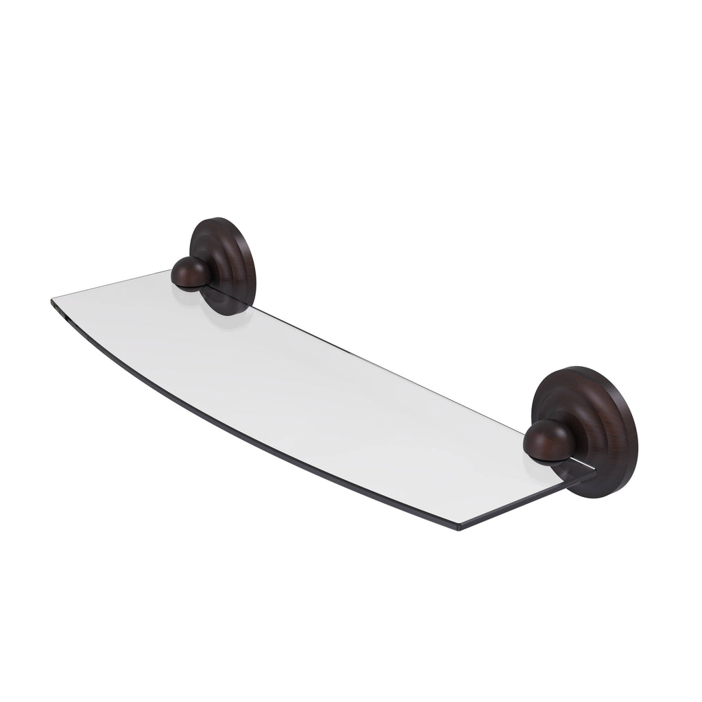 Polished Chrome 24 inch Glass Shelf D329