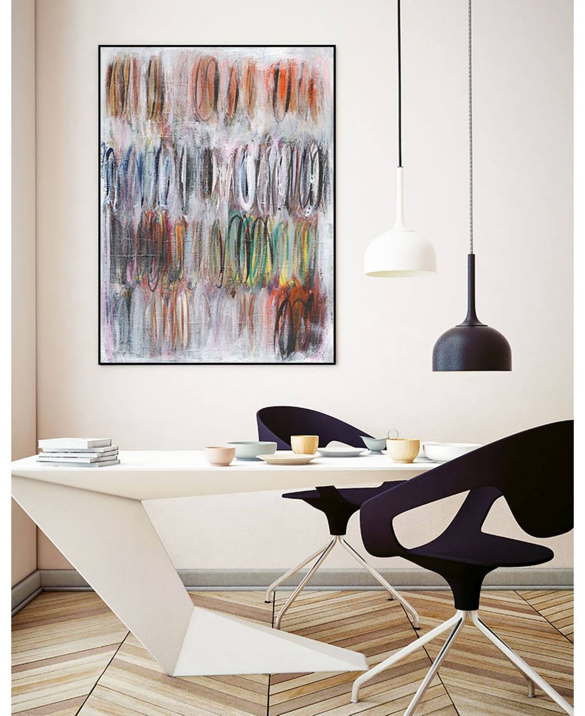 Tan Framed Canvas Art Block H991