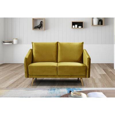 Olive Tone Velvet Round Arm Loveseat K8107