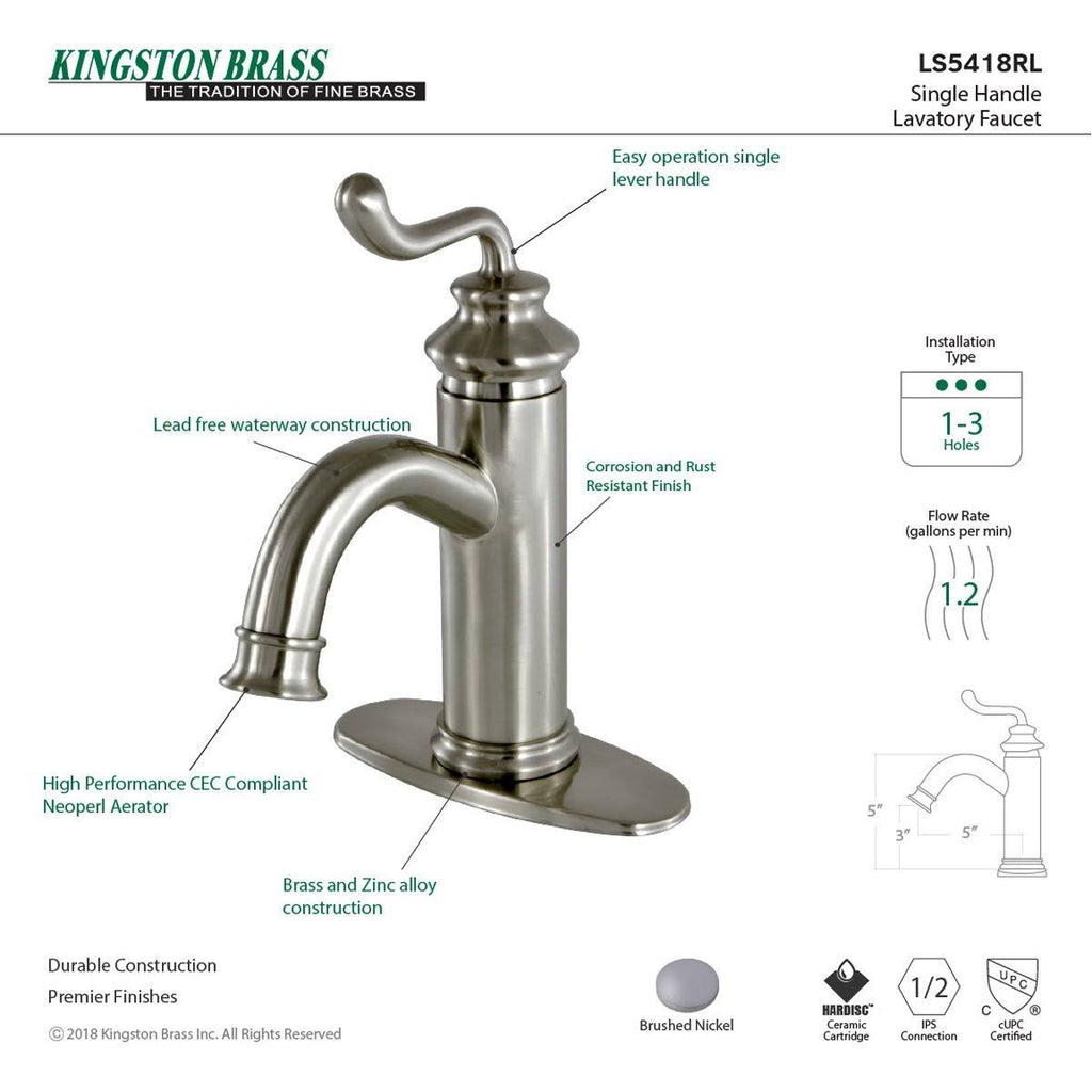Matte Black Single-Handle Bathroom Faucet J85433