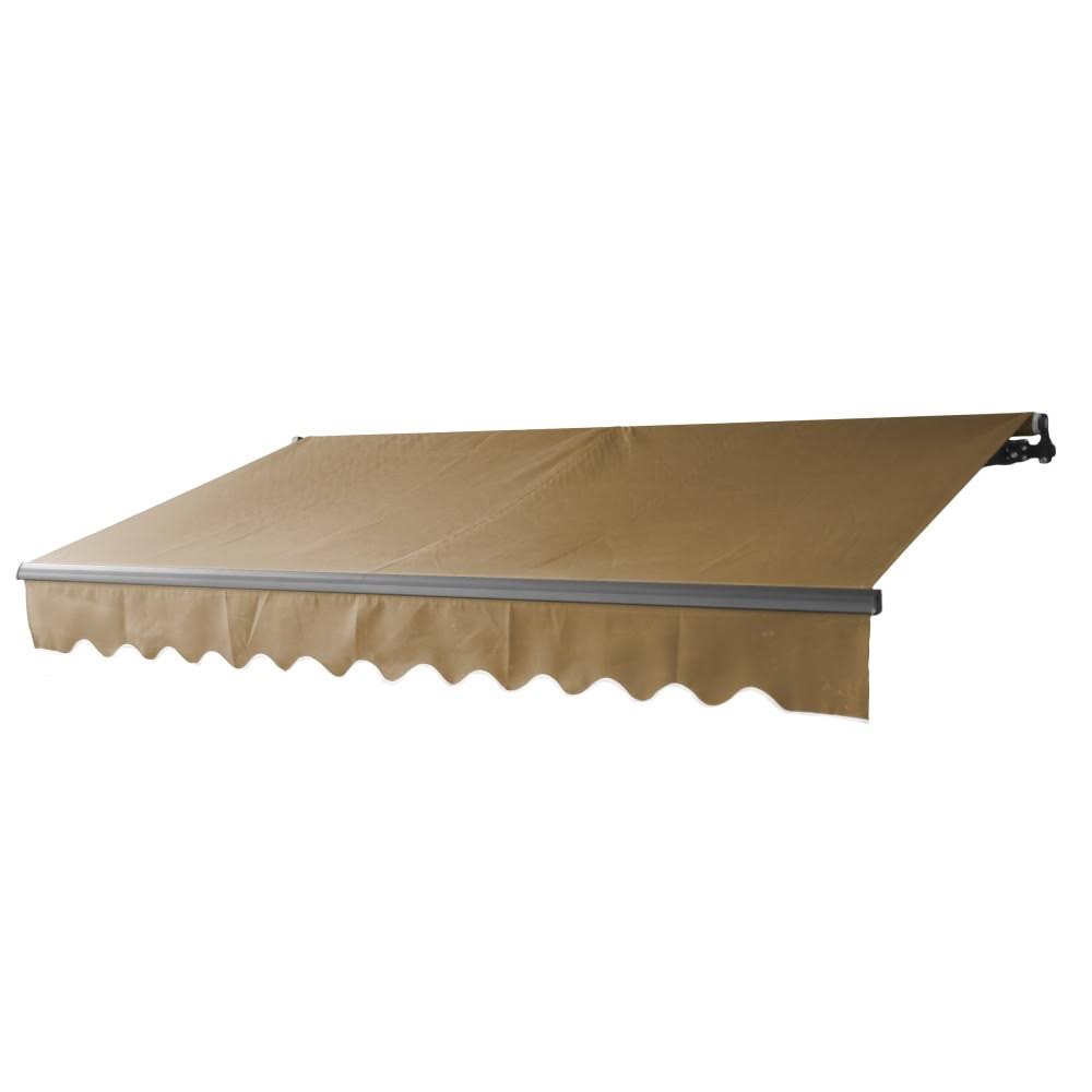 10 x 8 ft. Black Retractable Patio Canopy Awning V7777