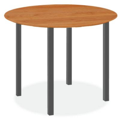 Cherry Top Round Table with Graphite Base J67840