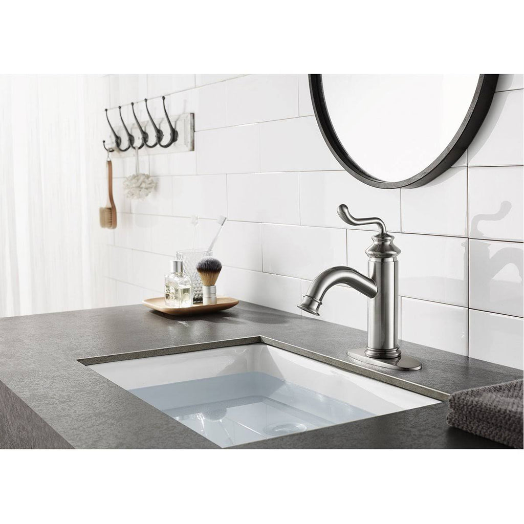 Matte Black Single-Handle Bathroom Faucet J85433