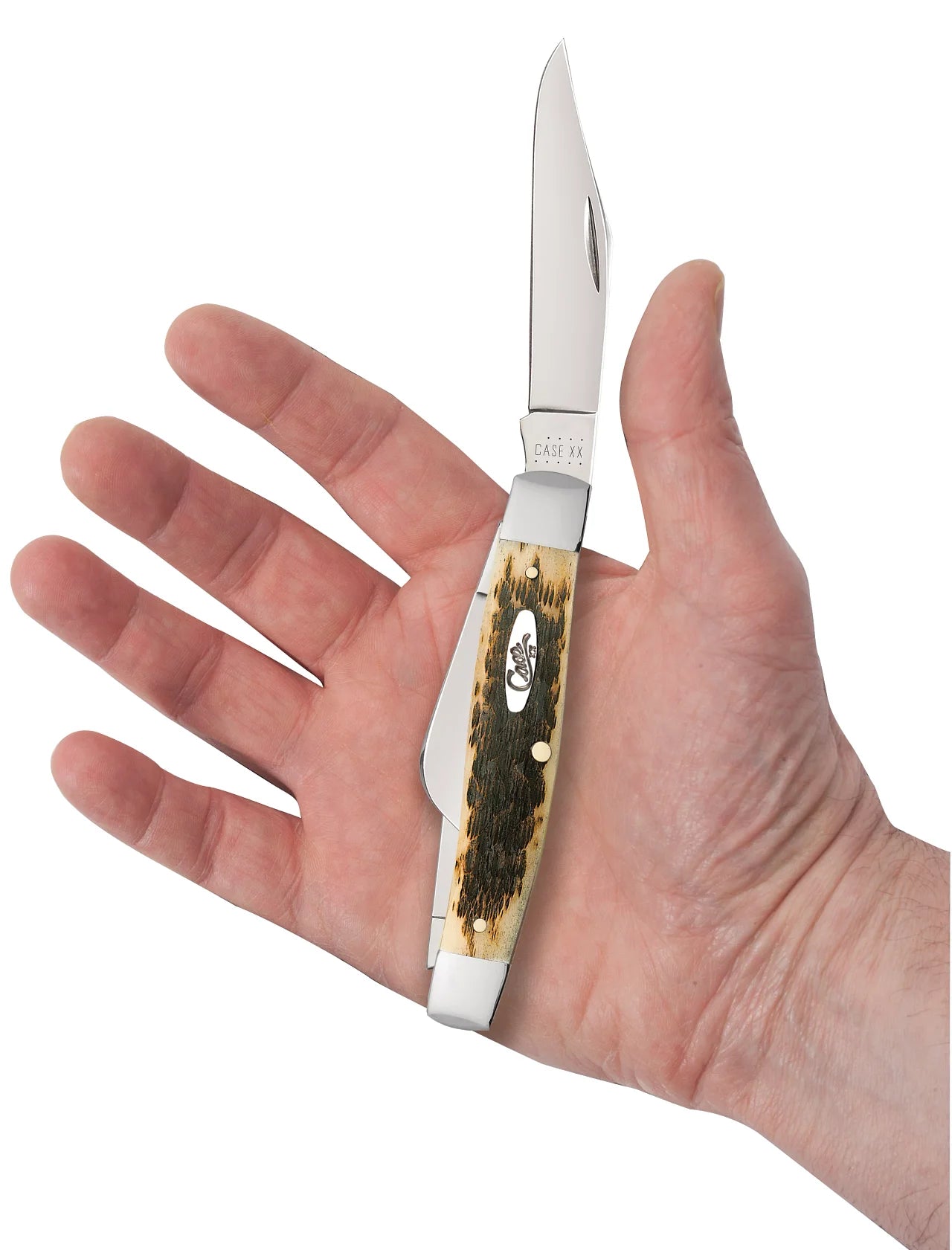 Smooth Jigged Amber Bone Stockman Knife X289162