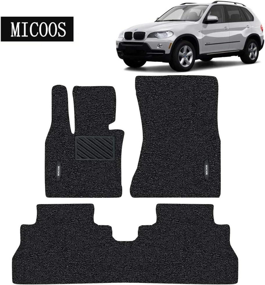 Black Waterproof Heavy Duty Car Floor Mat Set Pack of 2 O8745