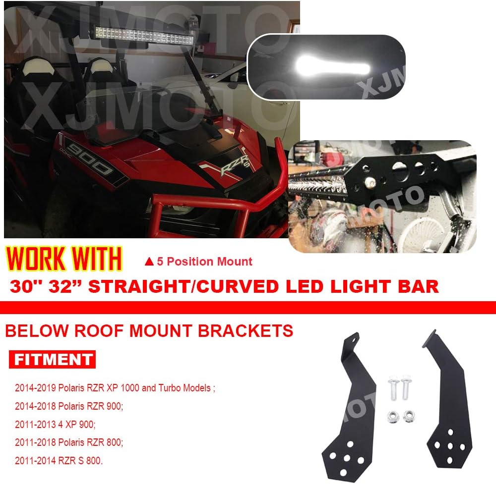 30'' Curved LED Light Bar with Windshield Mount Brackets for UTV B6371