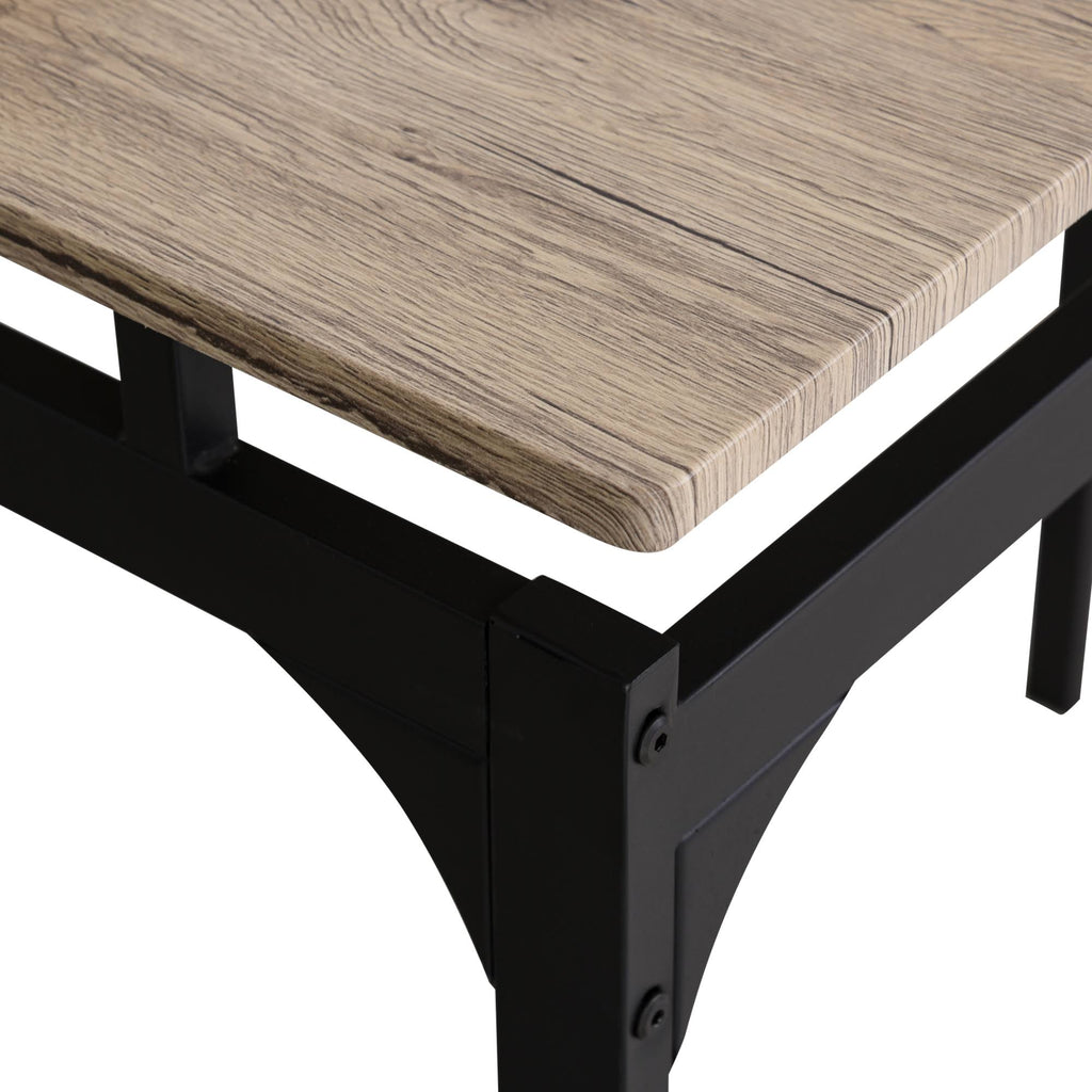 5 Piece Kitchen Table and 4 Stools Dining Set with Metal Legs N7102
