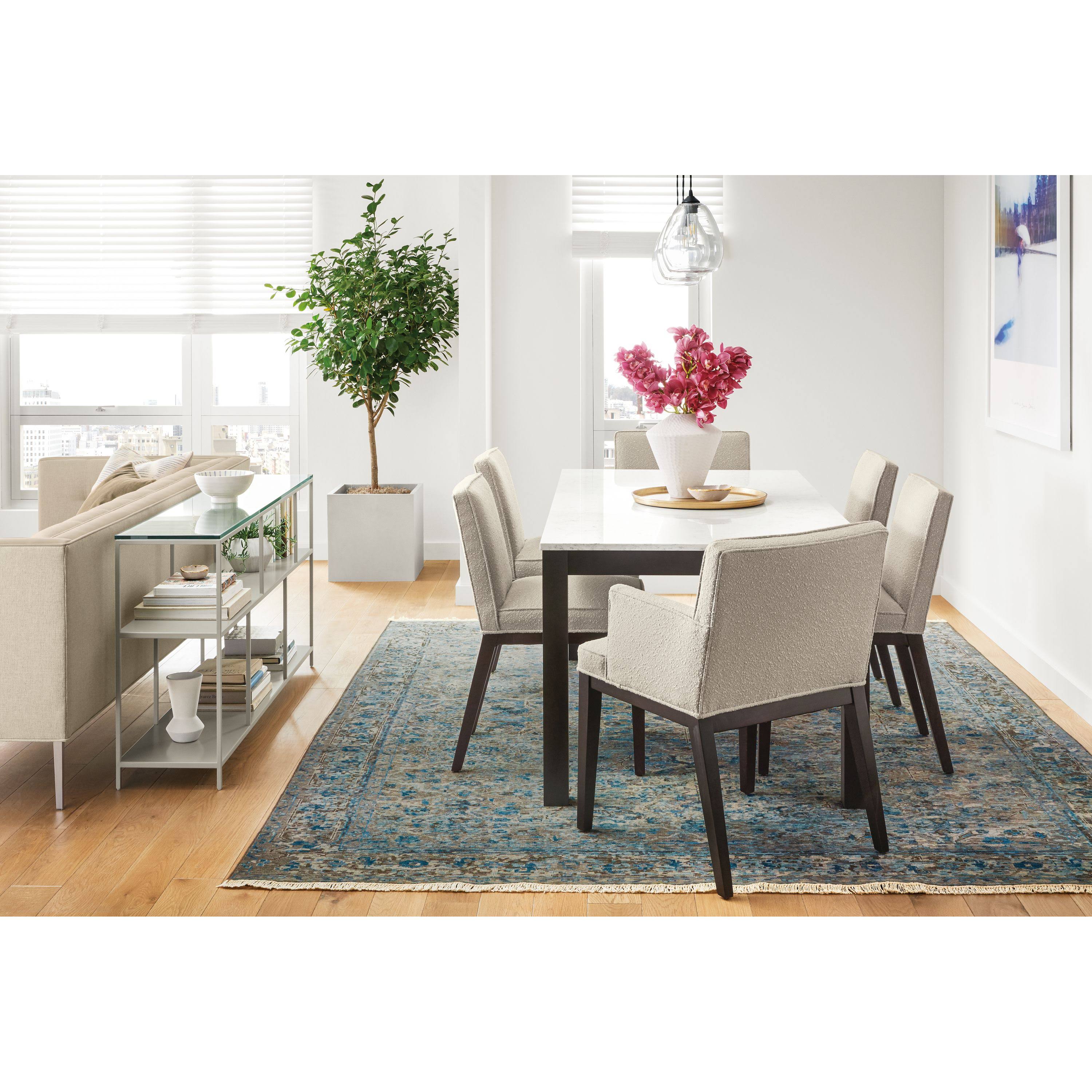 Bowen Console Table with Clear Tempered Glass Top and White Base S300894