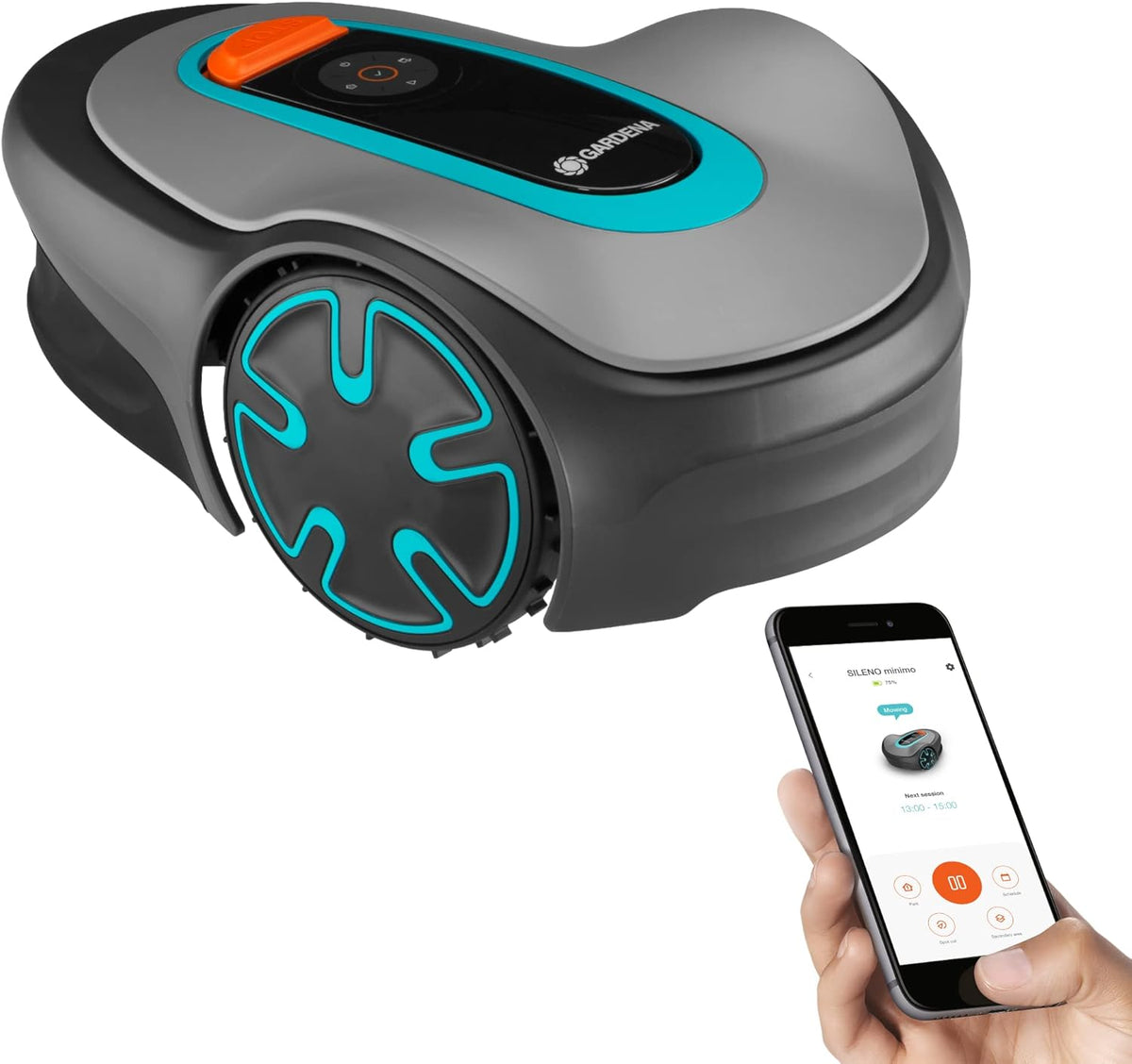 Robotic Lawnmower with Bluetooth App, Gray J3760